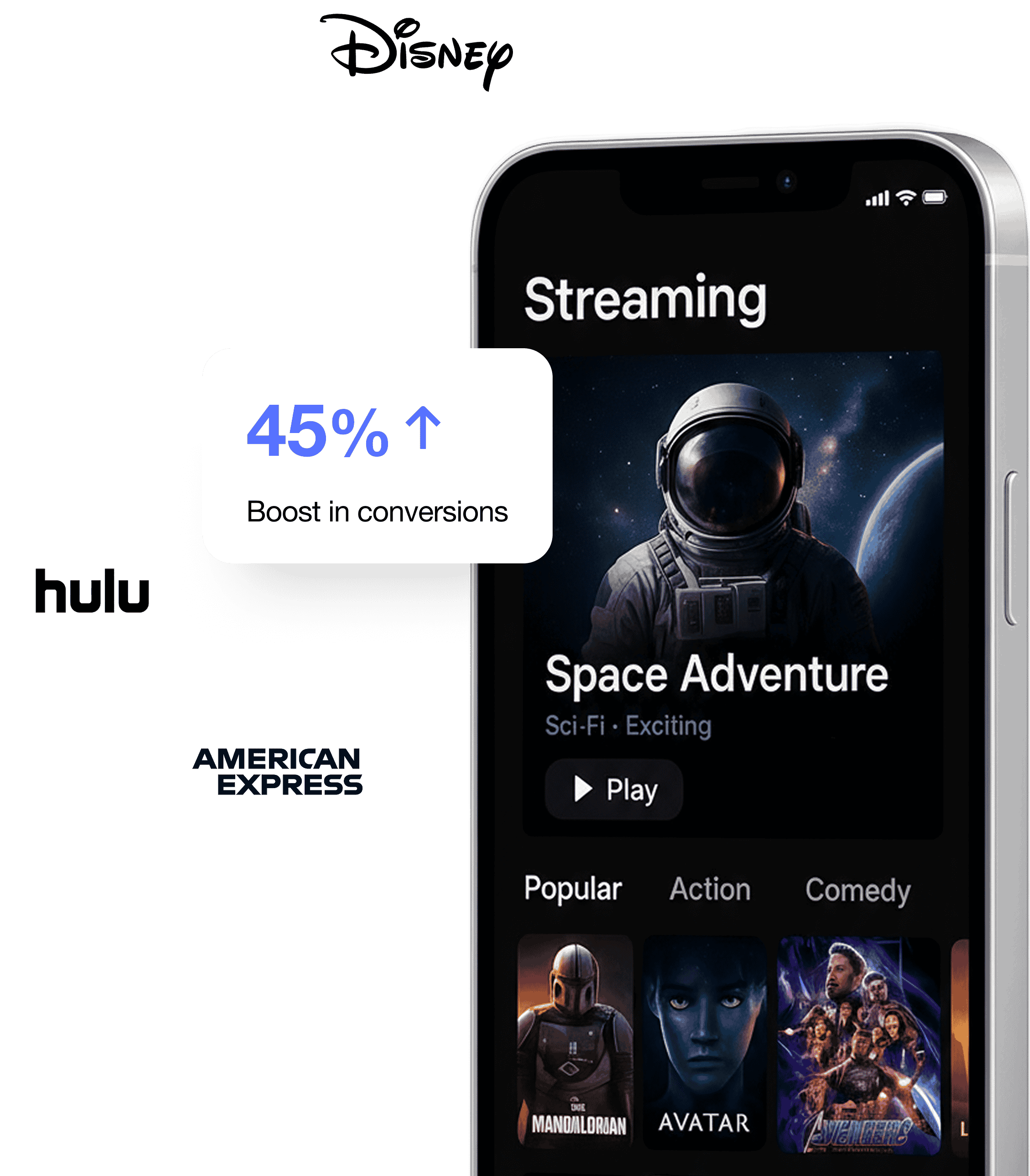 App interface mockup